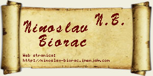 Ninoslav Biorac vizit kartica